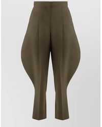 Fendi - High Waist Wool Mohair Silk Trousers - Lyst