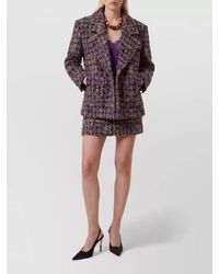 Saint Laurent - Tweed Mini Skirt - Lyst
