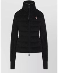 Moncler - Down Panelled Zip Up Cardigan - Lyst