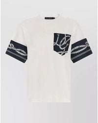 Dolce & Gabbana - Silk Blend Printed Short-Sleeve T-Shirt - Lyst