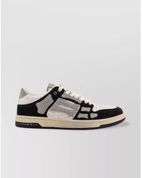 Amiri - Leather And Suede Crystal-Embellished Low-Top Sneakers - Lyst