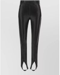 Balmain - Lambskin Ribbed Skinny Trousers - Lyst