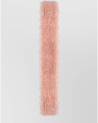 Ganni - Recycled Polyester Long Faux Fur Scarf - Lyst