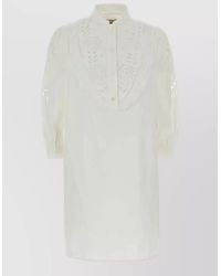 Valentino Garavani - Dress Long Sleeves Cuffed Cuffs Scalloped Hem - Lyst