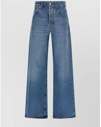 Jacquemus - Denim Mid-Rise Wide-Leg Straight-Leg Jeans - Lyst