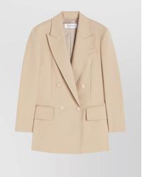 Max Mara - Cotton Double-Breasted Blazer - Lyst