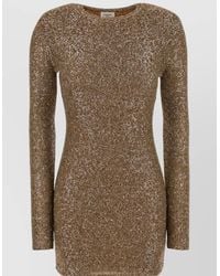 Saint Laurent - Embellished Mini Dress - Lyst