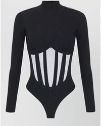 Elisabetta Franchi - Ribbed Slim-Fit Long-Sleeve Turtleneck Bodysuit - Lyst