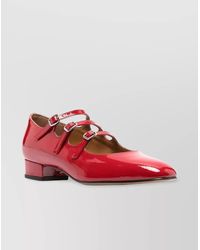 CAREL PARIS - Square Toe Triple Strap Patent Pumps - Lyst