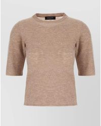 Fabiana Filippi - Wool-Blend Ribbed Micro Sequin Short-Sleeve Sweater - Lyst