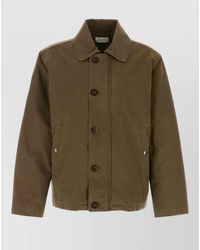 The Row - Canvas Rafi Jacket Collared Long Sleeves - Lyst