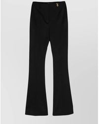 Versace - Virgin Wool Low-Rise Slim-Fit Flared Trousers - Lyst