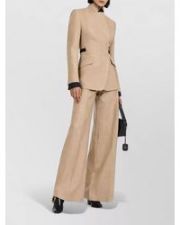 Max Mara - Linen Wide-Leg Tailored Trousers - Lyst