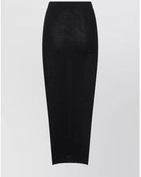 Rick Owens - High Waist Slit Detail Long Length Skirt - Lyst