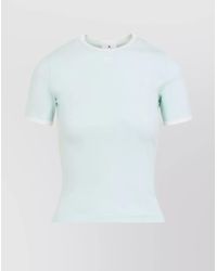 Courreges - Cotton Logo-Patch Short-Sleeve T-Shirt - Lyst