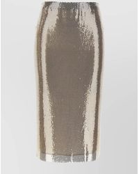Sportmax - 'Cariddi' Metallic Sequin High-Waisted Skirt - Lyst