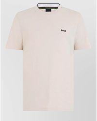 BOSS - Short Sleeve Cotton T Shirt Regular Fit - Lyst