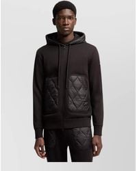 Moncler - Quilted Hooded Zip-Up Sweatshirt - Lyst