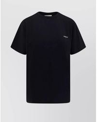 Coperni - Organic Cotton Logo Print Ribbed Crew Neck Short Sleeve T Shirt - Lyst