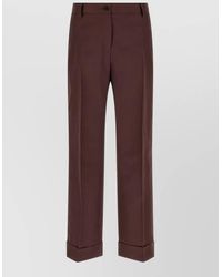 Alberto Biani - Charlie Tailored Pants Cuffed Hem Belt Loops - Lyst