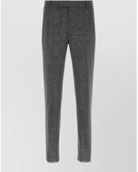 McQueen - Embroidered Wool Tailored Trousers - Lyst
