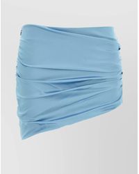 Alessandra Rich - Silk Draped Asymmetric Mini Skirt - Lyst