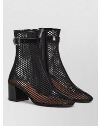 Alaïa - Ankle Boots 55 Mesh Buckle Block Heel - Lyst