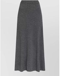 Lisa Yang - Cashmere Ribbed A-Line Midi Skirt - Lyst