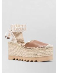 Stella McCartney - Gaia Wedge Espadrille Sandal Back Strap - Lyst