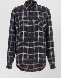 R13 - Fringed Hem Reversible Shirt - Lyst