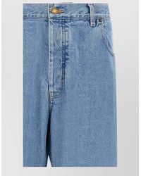 Thom Browne - High Waist Straight Leg Denim Trousers - Lyst
