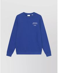 Les Deux - Long Sleeve Graphic Hoodie With Ribbed Cuffs - Lyst