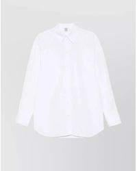 TOTEME - Cotton Long-Sleeve Button-Up Shirt - Lyst