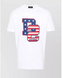 DSquared² - Logo Print Cotton Jersey Crew Neck T-Shirt - Lyst