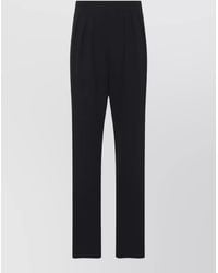 Giorgio Armani - Silk Pleated Tailored Trousers - Lyst