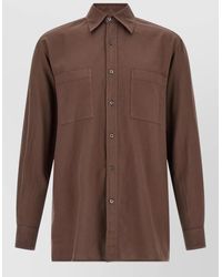 Cellar Door - Paul Shirt Long Sleeves Button Down Collar - Lyst