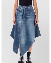 JW Anderson - Denim Front Split Skirt - Lyst