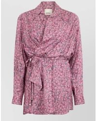 Isabel Marant - Silk Floral-Print Long-Sleeve Blouse - Lyst