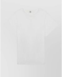 TOTEME - Cotton Crew Neck Short Sleeve T-Shirt - Lyst