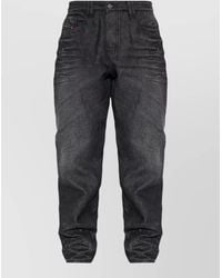 DIESEL - Denim High-Rise Straight-Leg Wide-Leg Jeans - Lyst
