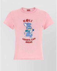 KENZO - Cartoon Graphic Crew Neck Short Sleeve T-Shirt - Lyst