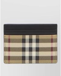 Burberry - Check Canvas Card Holder - Lyst