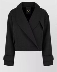 Giorgio Armani - Cropped Jacket Long Sleeves Tailored Design - Lyst