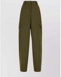 Givenchy - Cotton Blend High Waist Cargo Pants - Lyst