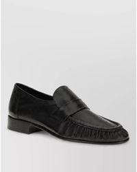 The Row - Leather Slip-On Loafers - Lyst