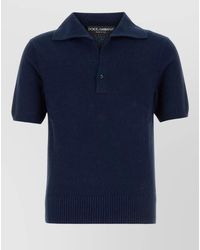 Dolce & Gabbana - Knit Shirt Polo Collar Ribbed Cuffs Hem - Lyst