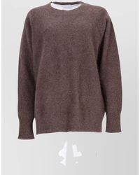 P.A.R.O.S.H. - Raccoon Fur Top Crew Neck Long Sleeves - Lyst