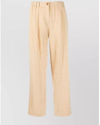 KENZO - High-Rise Wide-Leg Straight Trousers - Lyst