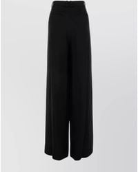 Saint Laurent - Satin Wide-Leg Trousers - Lyst