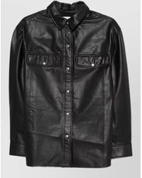 IRO - Lamb Leather Long-Sleeve Shirt - Lyst